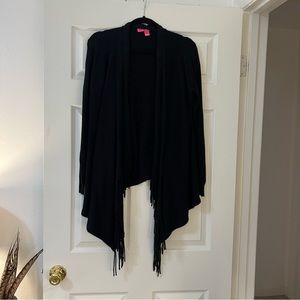 Lilly Pulitzer Black Fringe Sweater